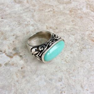 Sterling Silver Genuine Stone Ring